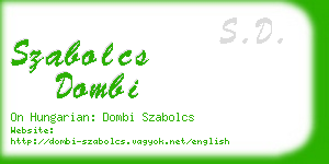 szabolcs dombi business card